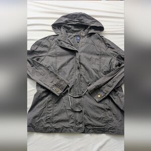 GAP Hooded Cargo Jacket - Charcoal